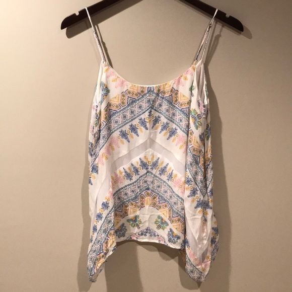BCBGMAXAZRIA Cora Multicoloured Asymmetrical Top - Picture 6 of 11